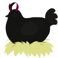 Kris Real, a black and sable chicken