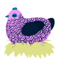 (unnamed), a lavender and tumblr chicken with a double-lace pattern