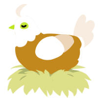 charles, a ochre and cream chicken with a head pattern