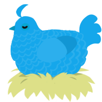 A sky chicken with a lace pattern
