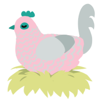 (unnamed), a rose and silver chicken with a lace pattern