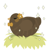 A bark chicken with a bar pattern