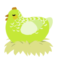 A lime and apple chicken with a half-lace pattern