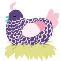 A overcast and rose chicken with a lace pattern