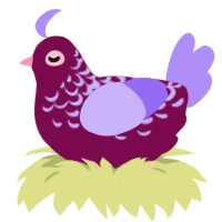 A wine and lilac chicken with a half-lace pattern
