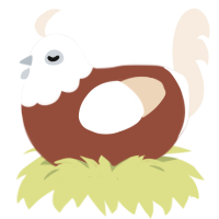 A russet and cream chicken with a head pattern
