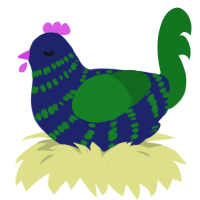 raita, a navy and leaf chicken with a bar pattern