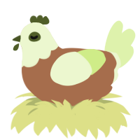 A brown and apple chicken with a head pattern