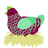 (unnamed), a maroon and spring chicken with a lace pattern