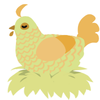 A lemon and honey chicken with a lace pattern