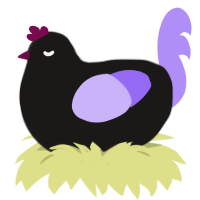 A sable and lilac chicken