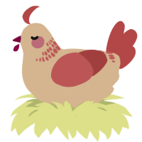 A beige and red chicken with a neck-band pattern