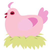 A rose and pink chicken