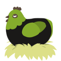 (unnamed), a sable and chartreuse chicken with a head pattern