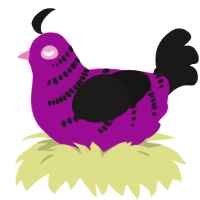 (unnamed), a plum and sable chicken with a half-bar pattern