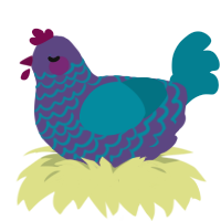 Moondrop, a overcast and sea chicken with a lace pattern