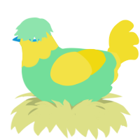 Sunday, a spring and yellow chicken with a head pattern