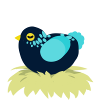 Wet Hands, a tumblr and aqua chicken with a neck-speckle pattern