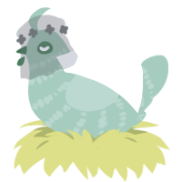 A spring chicken with a bar pattern