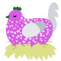 Six Feet Under, a orchid and mist chicken with a speckle pattern