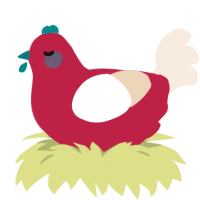A crimson and cream chicken