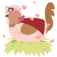 A rose and brown chicken with a head pattern