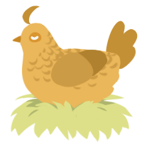 A honey and gold chicken with a half-lace pattern