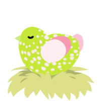 (unnamed), a lime and rose chicken with a speckle pattern