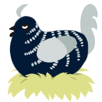 Babel Fish, a tumblr and silver chicken with a half-bar pattern