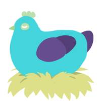 Chlorine, a aqua and overcast chicken