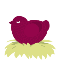 (unnamed), a maroon chicken with a lace pattern