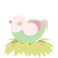 Easter Egg, a gluppy and rose chicken with a head pattern
