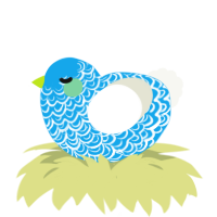 Shoreline, a sky and white chicken with a double-lace pattern