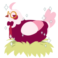 Rhia, a maroon and rose chicken with a head pattern