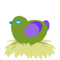 ufs violet garden, a chartreuse and blurple chicken