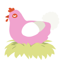 (unnamed), a pink and white chicken