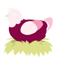 (unnamed), a maroon and rose chicken with a head pattern