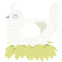 (unnamed), a white chicken with a lace pattern