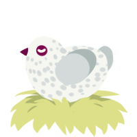 (unnamed), a white and silver chicken with a speckle pattern