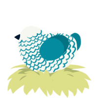 (unnamed), a white and sea chicken with a lace pattern