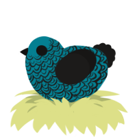 Underworld, a sea and sable chicken with a double-lace pattern