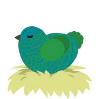 (unnamed), a teal and viridian chicken with a lace pattern