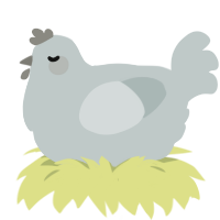 Grey Stuff, a silver chicken