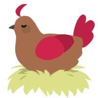 (unnamed), a brown and crimson chicken