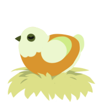 Shrok, a orange and apple chicken with a head pattern