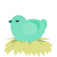 mintmint, a mint chicken with a lace pattern