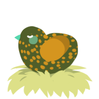 Evil Pickle, a olive and ochre chicken with a speckle pattern
