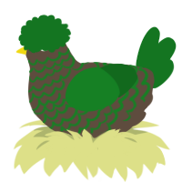 possible vmob, a bark and leaf chicken with a lace pattern
