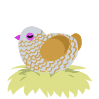 (unnamed), a mist and gold chicken with a lace pattern