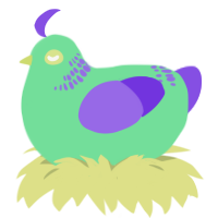 (unnamed), a spring and blurple chicken with a neck-band pattern